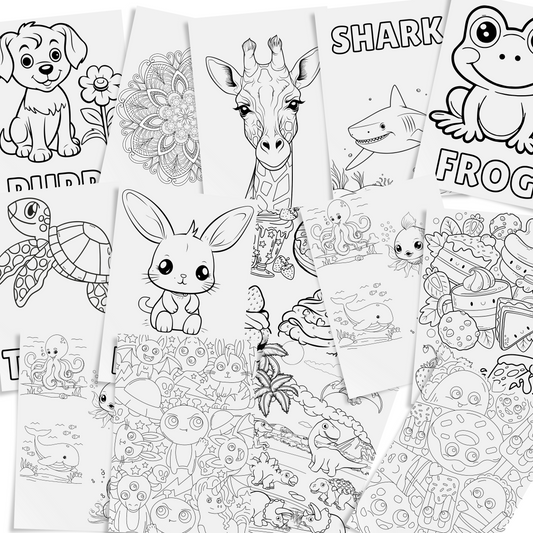 60 Page Colouring In Book