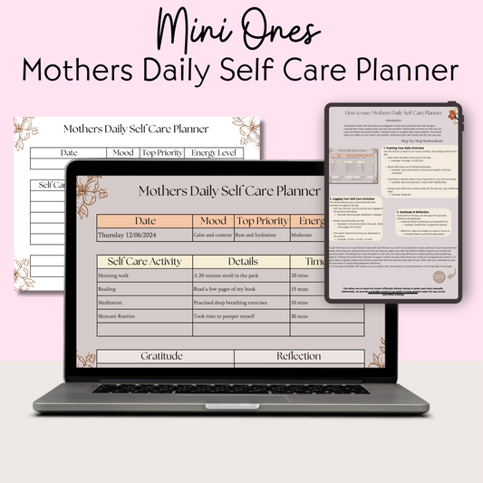 Mothers Daily Self Care Planner