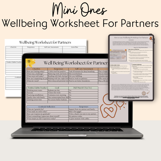 Wellbeing Worksheet For Partners